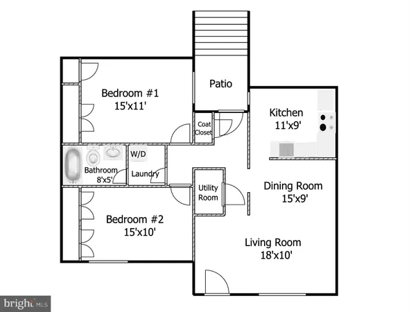 a view of a living room with a tv