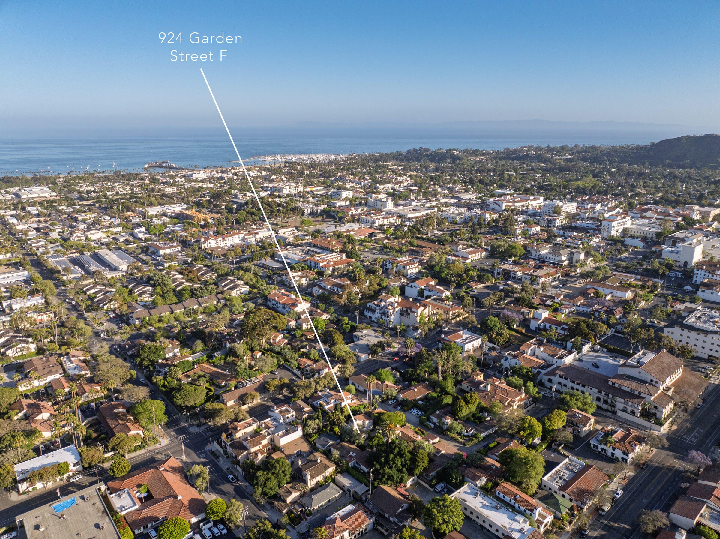 924 Garden Street, Unit F Santa Barbara, CA 93101 - Photo 34 of 34 Aerial View