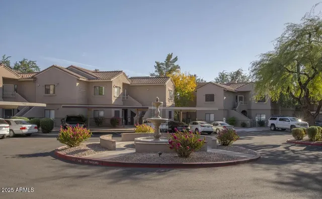 a sign board with a park bench