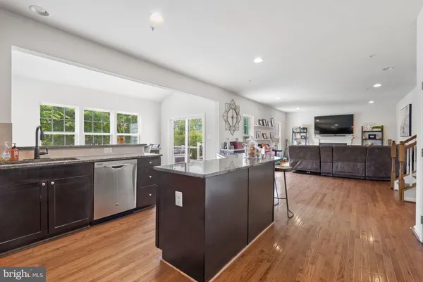 a kitchen with lots of counter top space