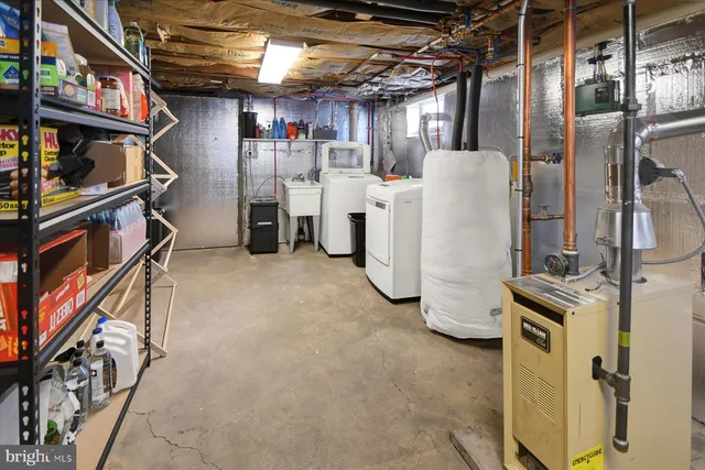 a view of storage and utility room