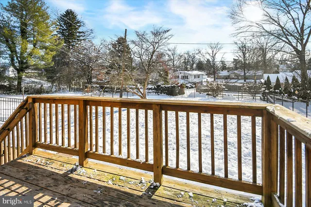 a view of a backyard with a large tree