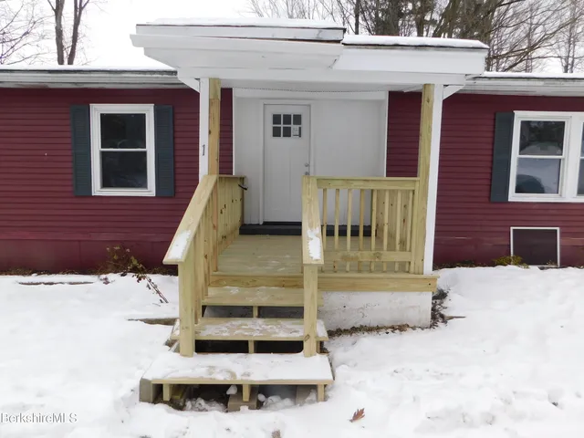 a view of wooden door