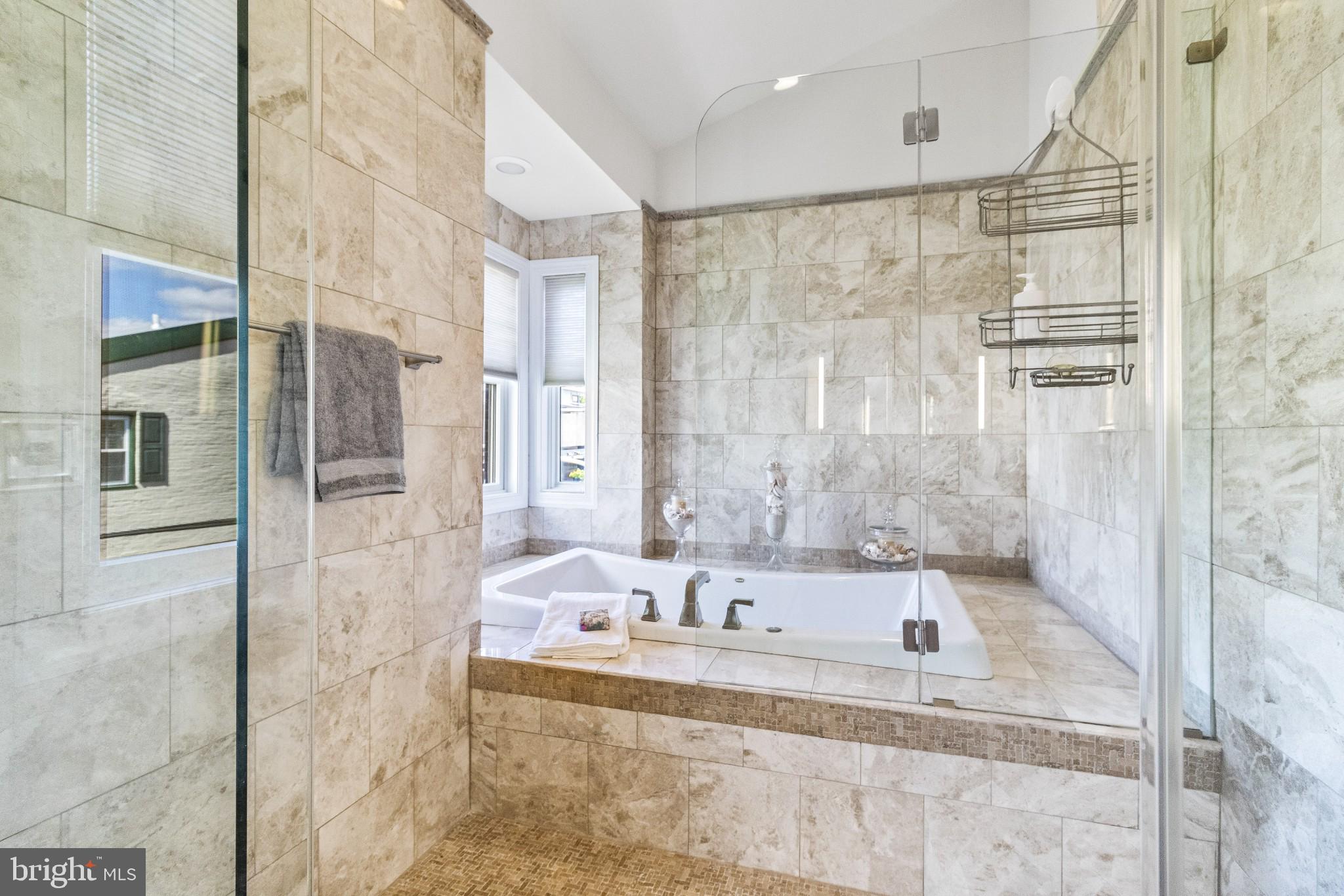 2350 Perot Street Philadelphia, PA 19130 - Photo 37 of 40 Primary bath shower and jetted tub