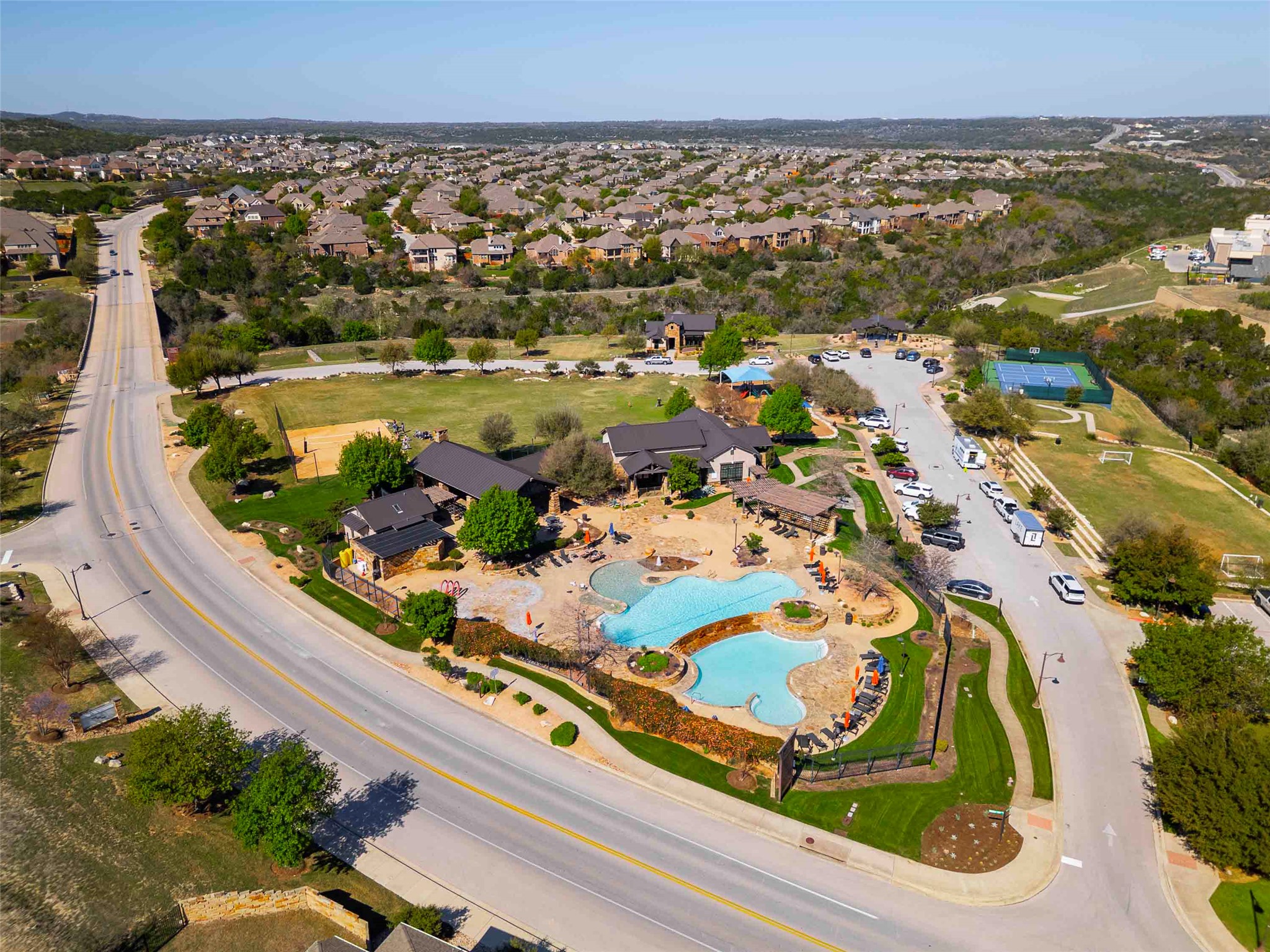 17821 Limestone Spring Lane Austin, TX 78738 - Photo 35 of 40 an aerial view of a residential houses with outdoor space