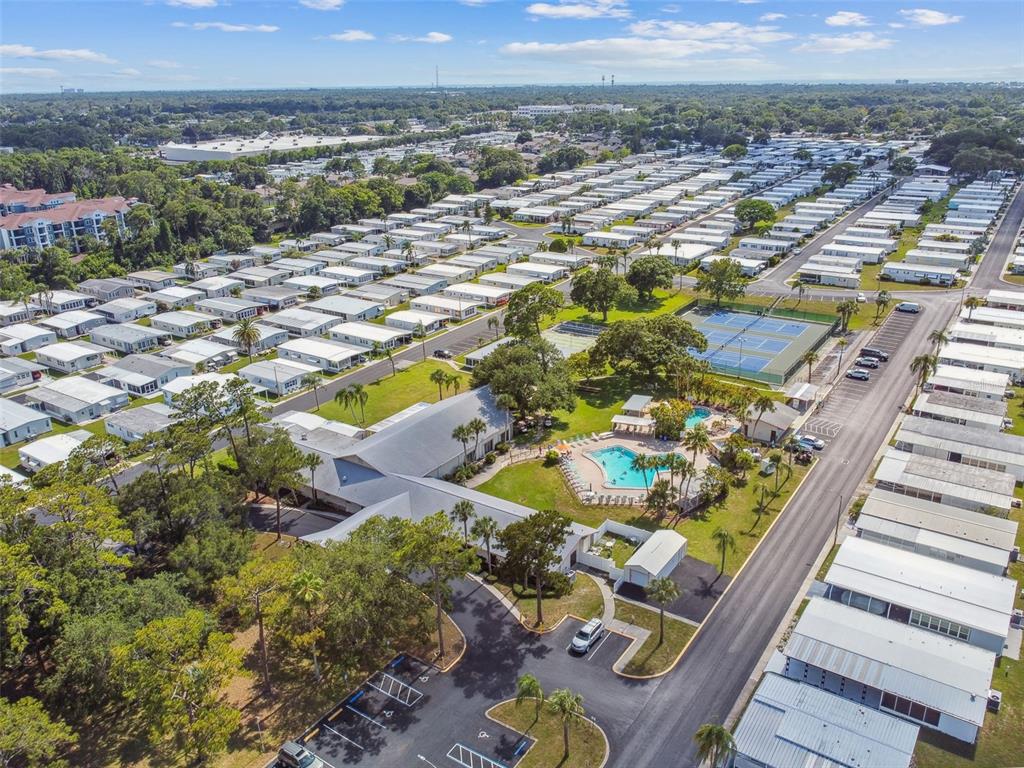 86 Pindo Palm Street West Largo, FL 33770 - Photo 29 of 45 an aerial view of residential houses with outdoor space