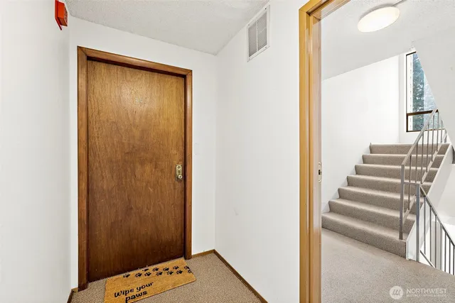 a view of an entryway with staircase