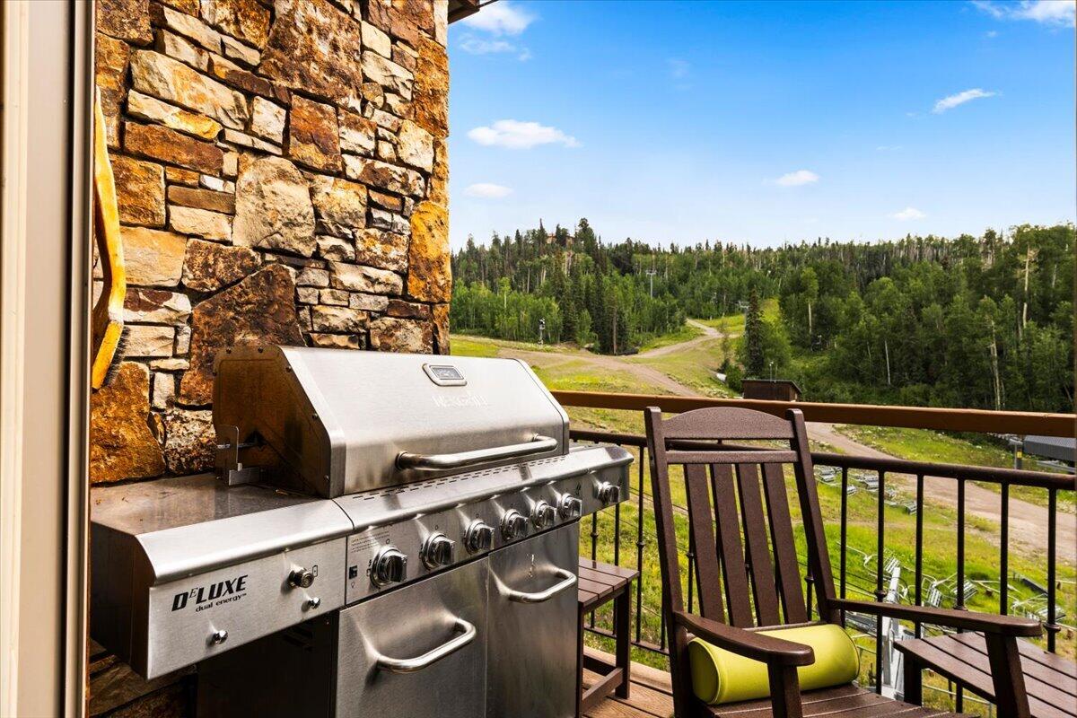 402 Adams Ranch Road, Unit D Mountain Village, CO 81435 - Photo 30 of 35 Deck dining