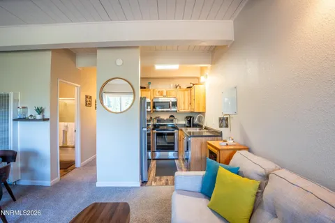 a view of a livingroom with furniture