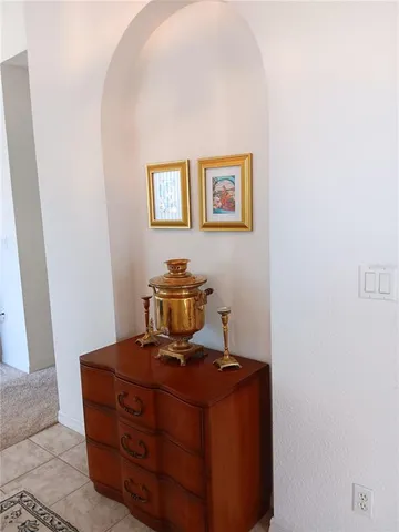 a room with a cabinet