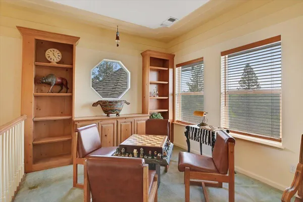 a view of a green field with sky view