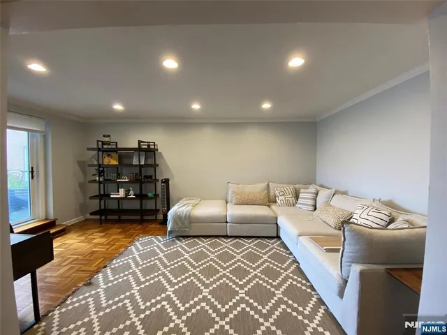 a living room with furniture and a couch