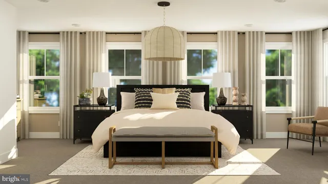 a bed room with a bed and a window