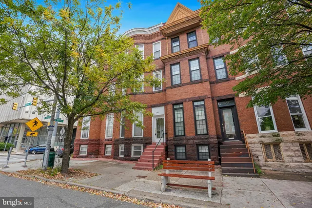 a front view of a building