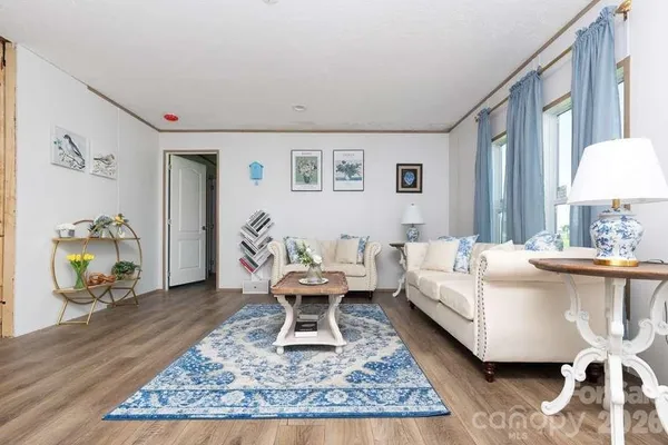 a living room with a couch and a table