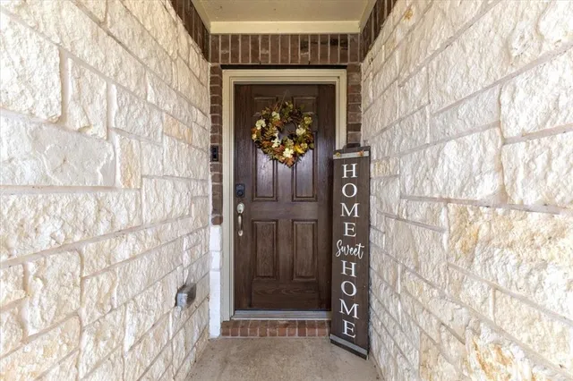 a front view of a house with a window