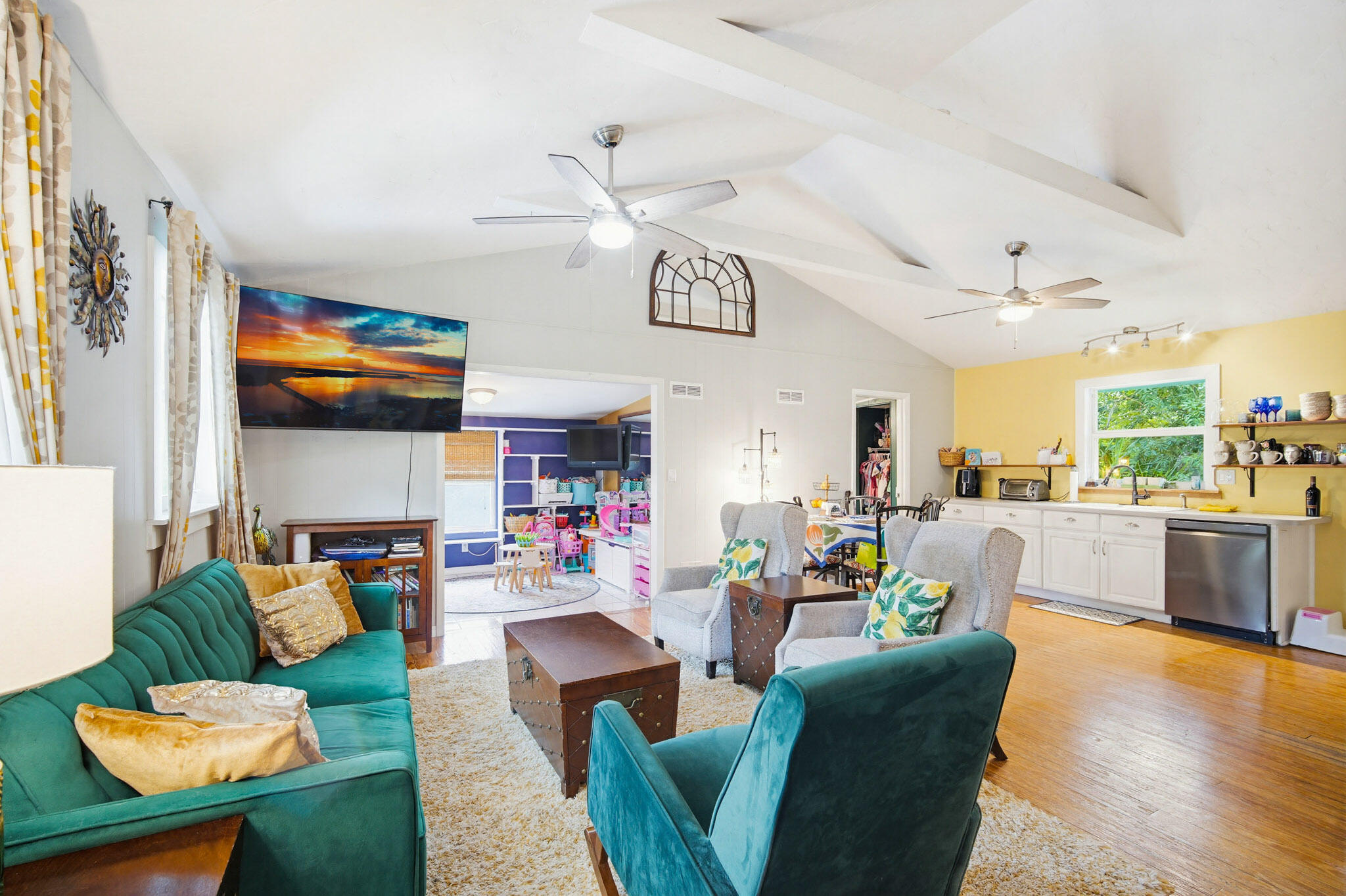 1258 Division Street Big Pine Key, FL 33043 - Photo 24 of 71 a living room with furniture kitchen view and a large window