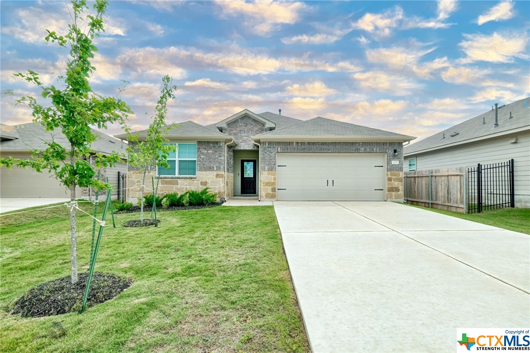 133 Arrowhead Vine Street Leander, TX 78641 - Photo 1 of 1 a front view of a house with a garden