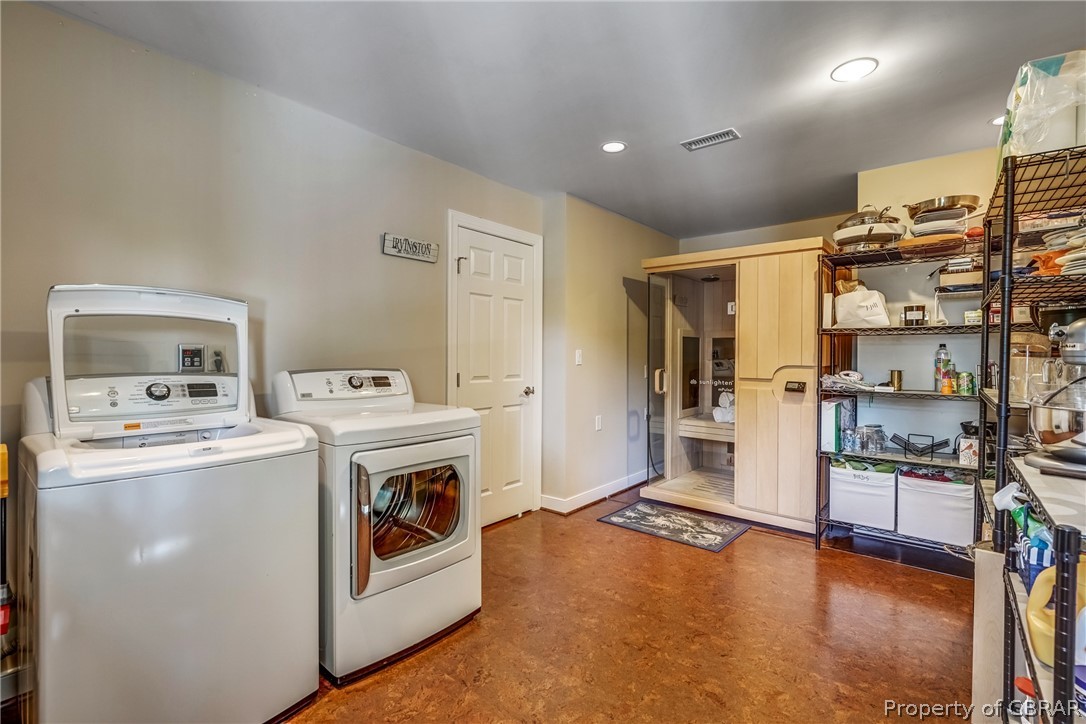 27 Virginia Road Irvington, VA 22480 - Photo 39 of 49 Laundry/Utility Room on Main Level & Sunlighten Sauna.