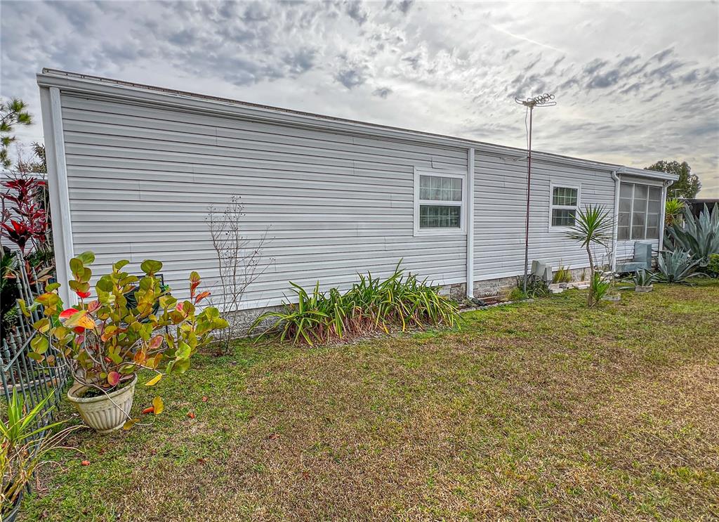 34543 Rosebud Row Zephyrhills, FL 33541 - Photo 32 of 41 a view of a backyard with plants and large tree