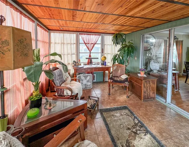 a view of an outdoor space with seating