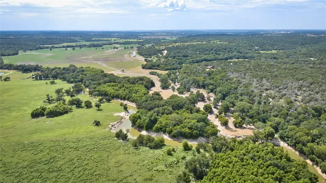 a view of a lake with a city