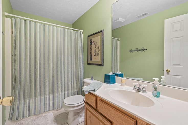 834 Breckenboro Road Lake Summerset, IL 61019 - Photo 28 of 39 a bathroom with a sink a toilet and shower curtain