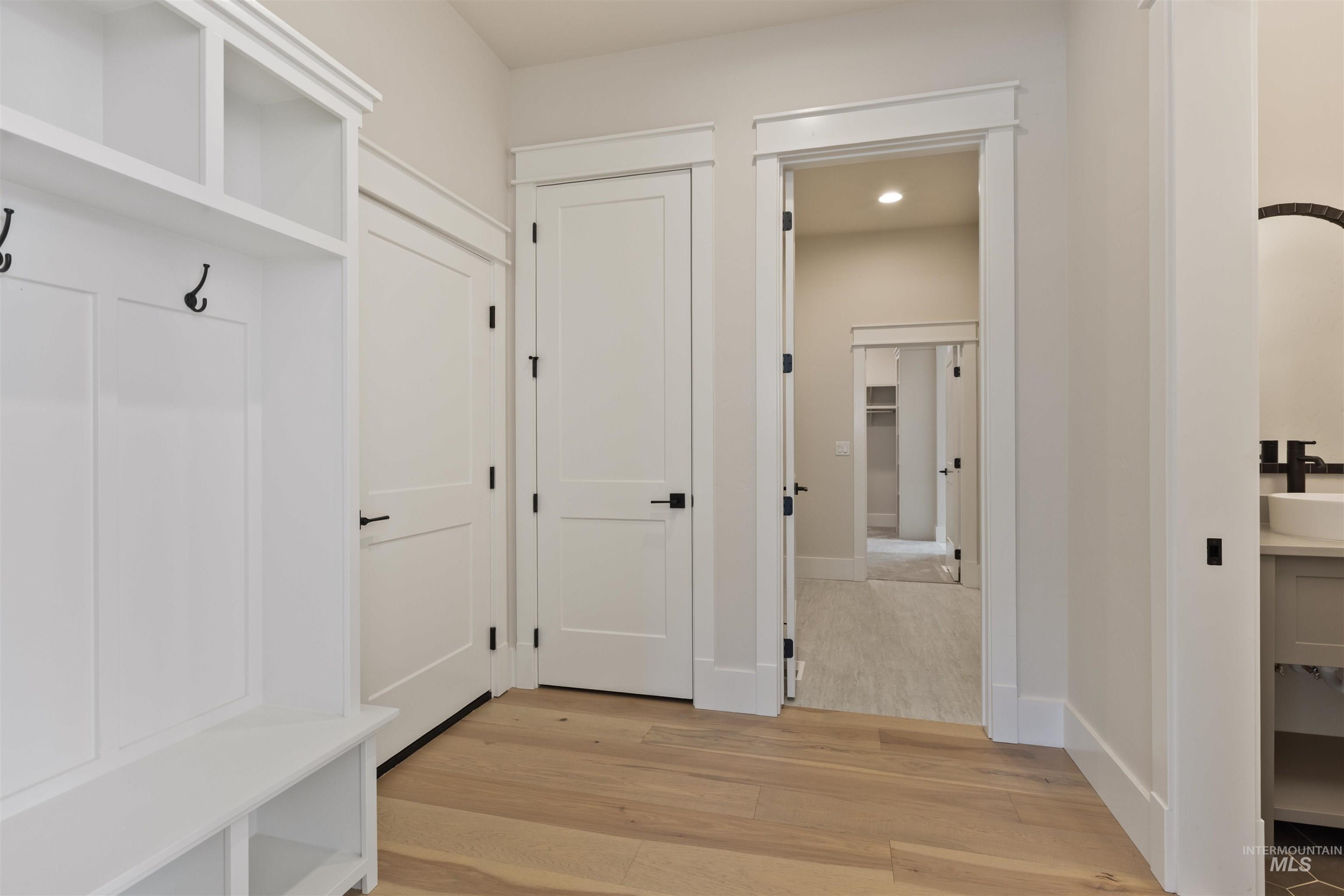 5857 South Highmark Avenue Meridian, ID 83642 - Photo 25 of 37 Mudroom with light wood-style flooring and recessed lighting