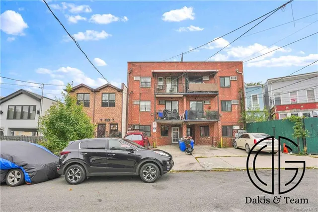 a car parked in front of a building