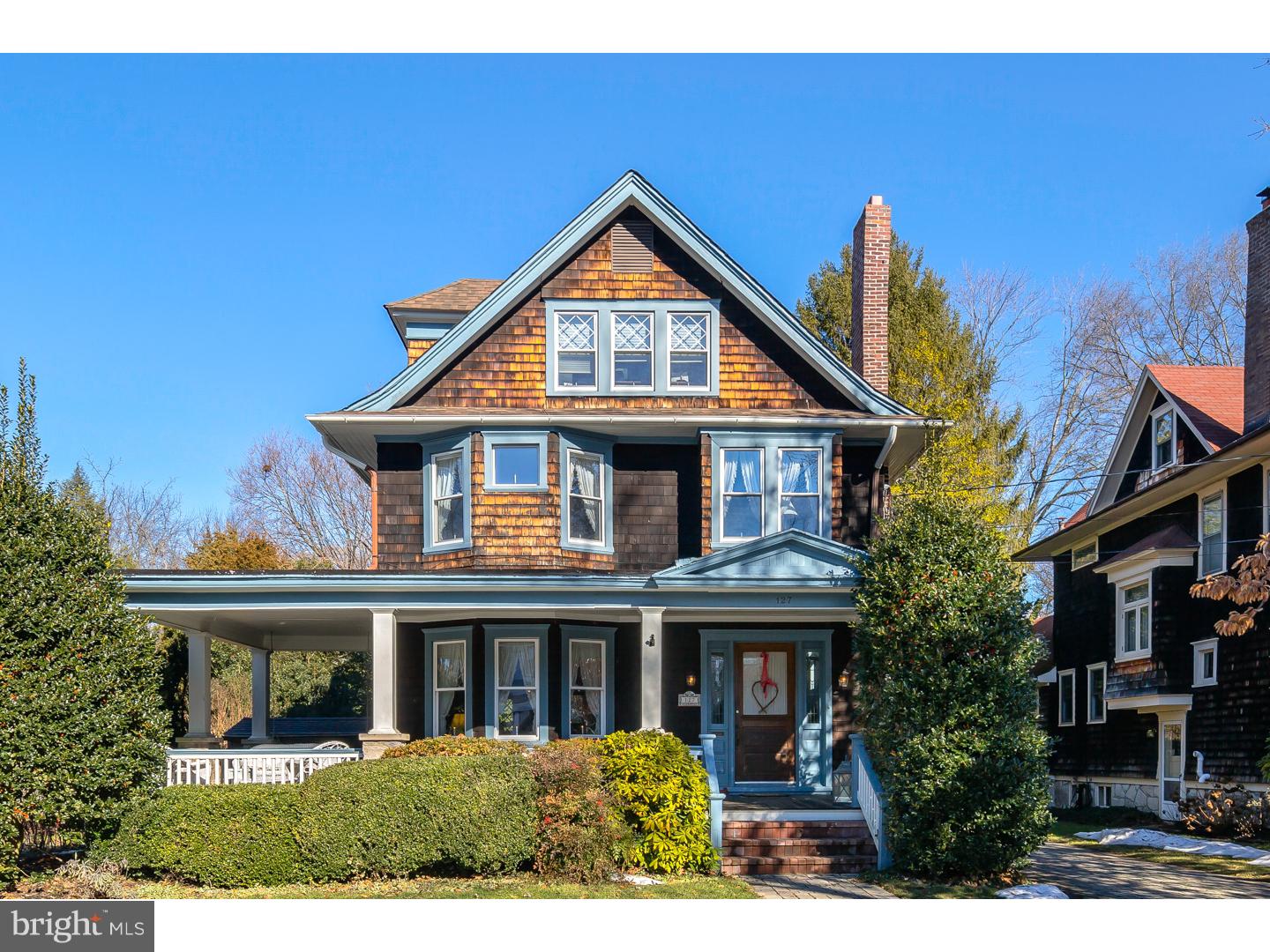 127 Lafayette Avenue Haddonfield, NJ 08033 - Photo 1 of 25 a front view of a house with garden