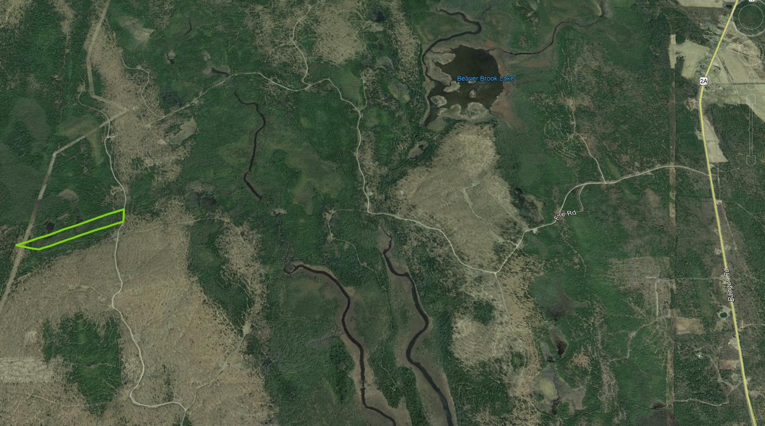 Aerial - Lot 39 15 acres and Cabin,
