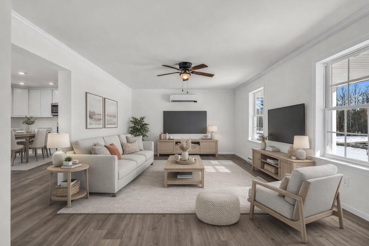 144 Curtis Street Pittsfield, ME 04967 - Photo 15 of 43 Living room - virtually staged