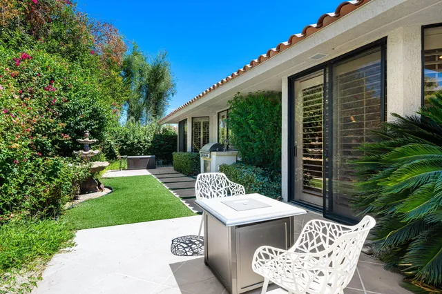 a table and chairs in the patio