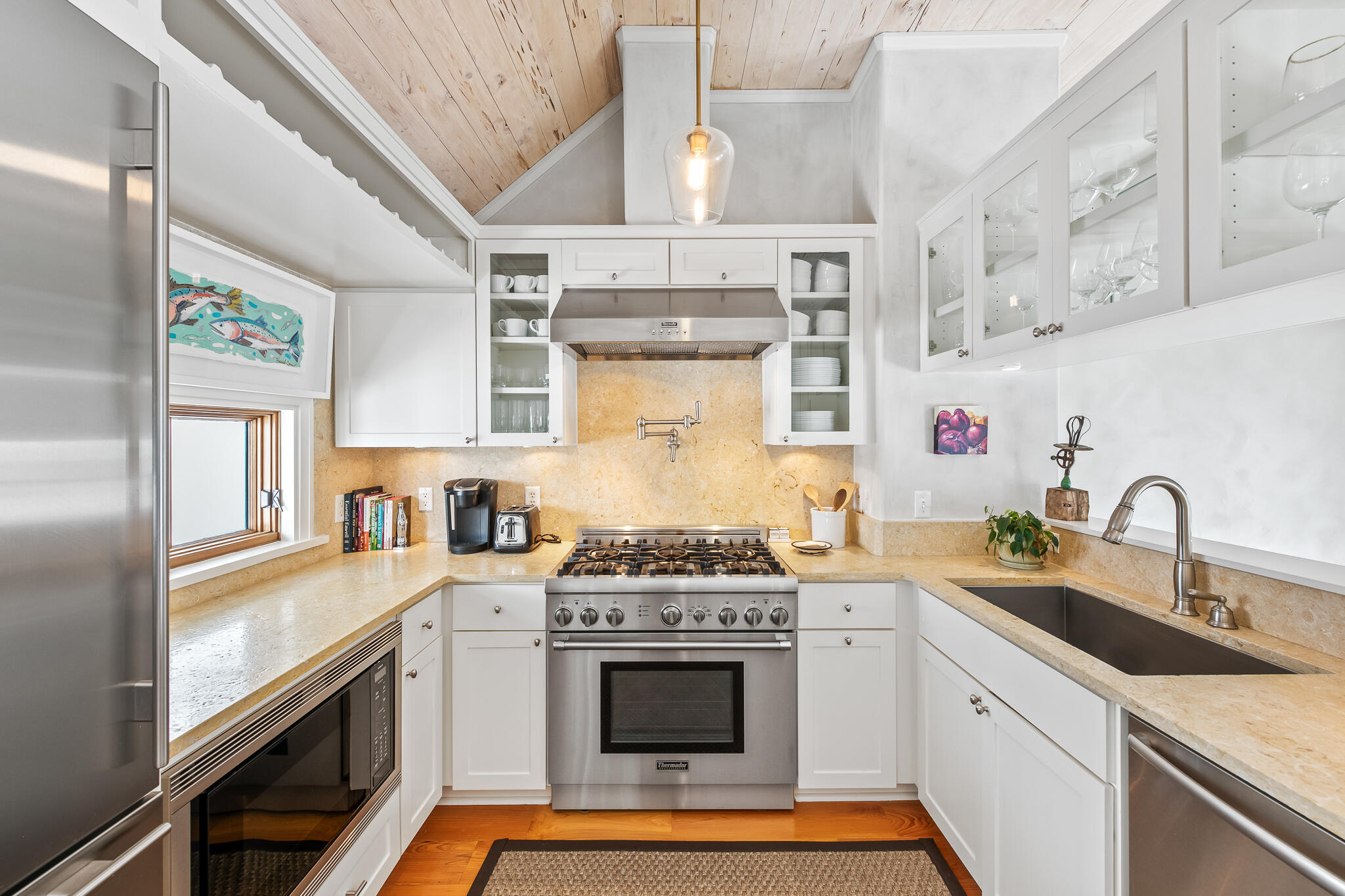 101 Charles Street Inlet Beach, FL 32461 - Photo 13 of 59 a kitchen with stainless steel appliances granite countertop a stove and a sink