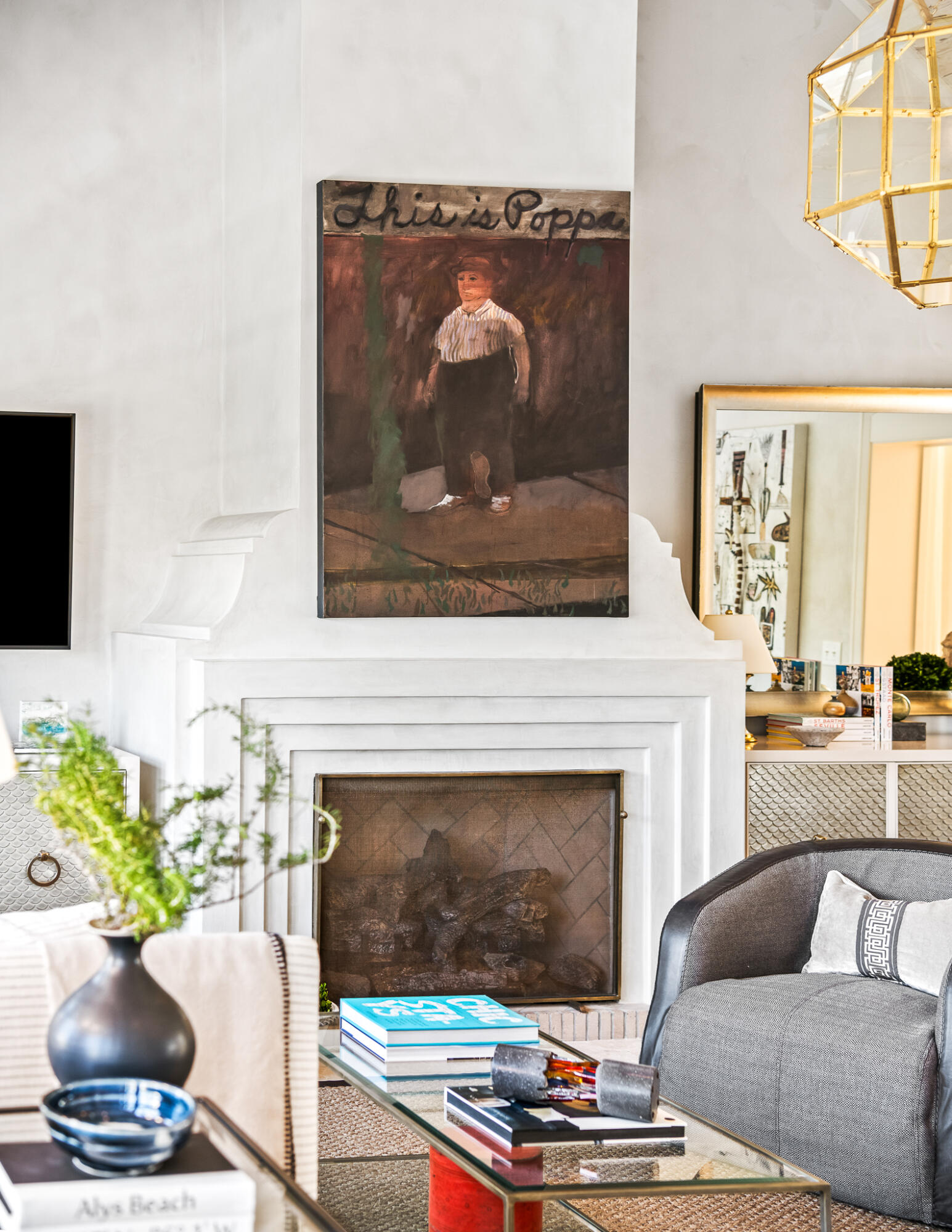 101 Charles Street Inlet Beach, FL 32461 - Photo 15 of 59 a living room with furniture a fireplace and a flat screen tv