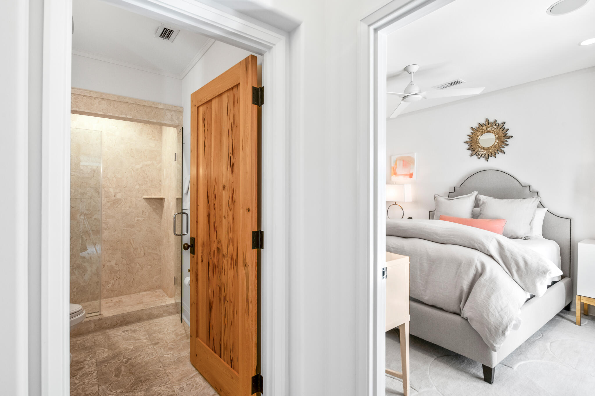 101 Charles Street Inlet Beach, FL 32461 - Photo 27 of 59 a bedroom with a bed and a painting on the wall