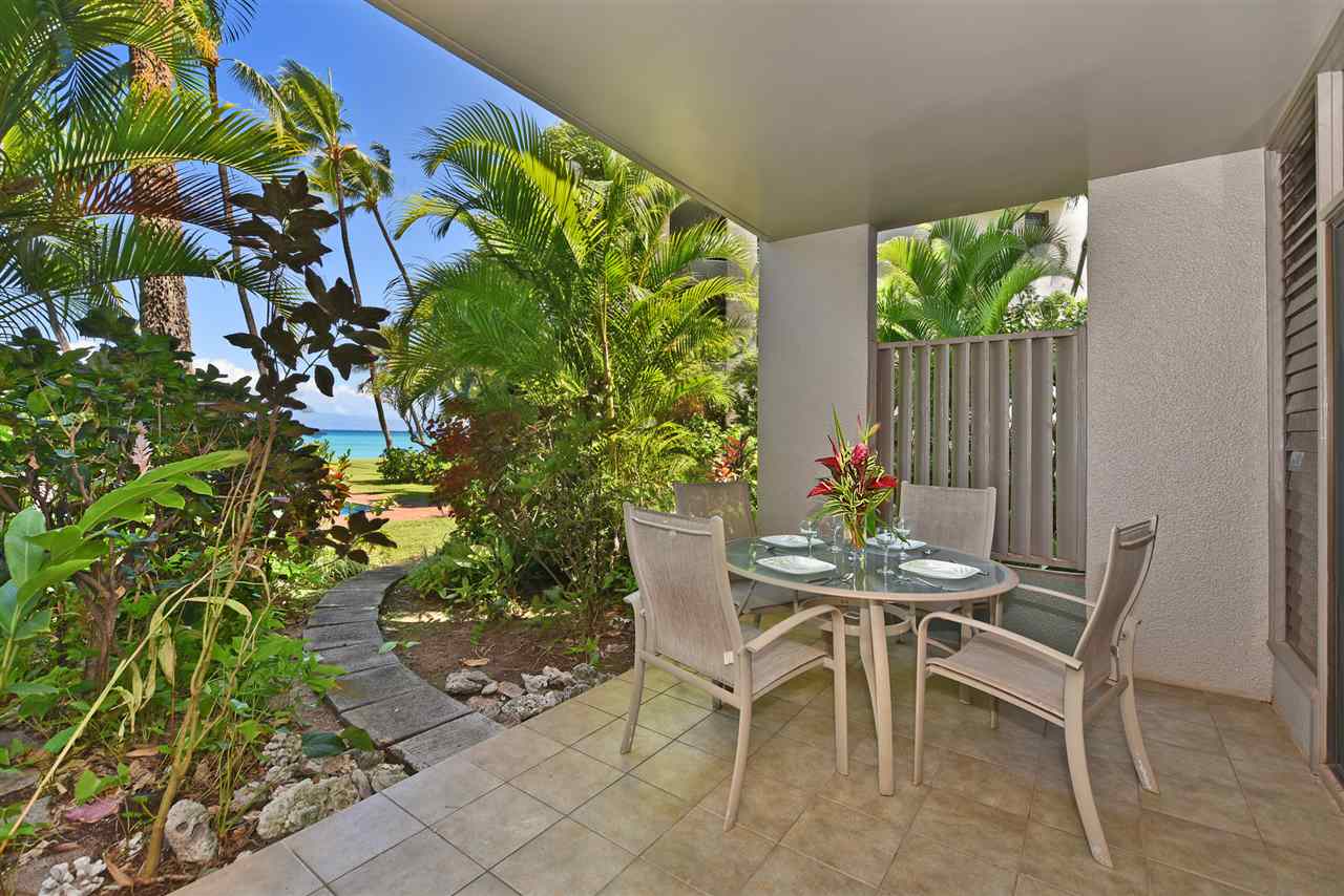 3875 Lower Honoapiilani Road, Unit B103 Lahaina, HI 96761 - Photo 3 of 30 a outdoor dining space with furniture