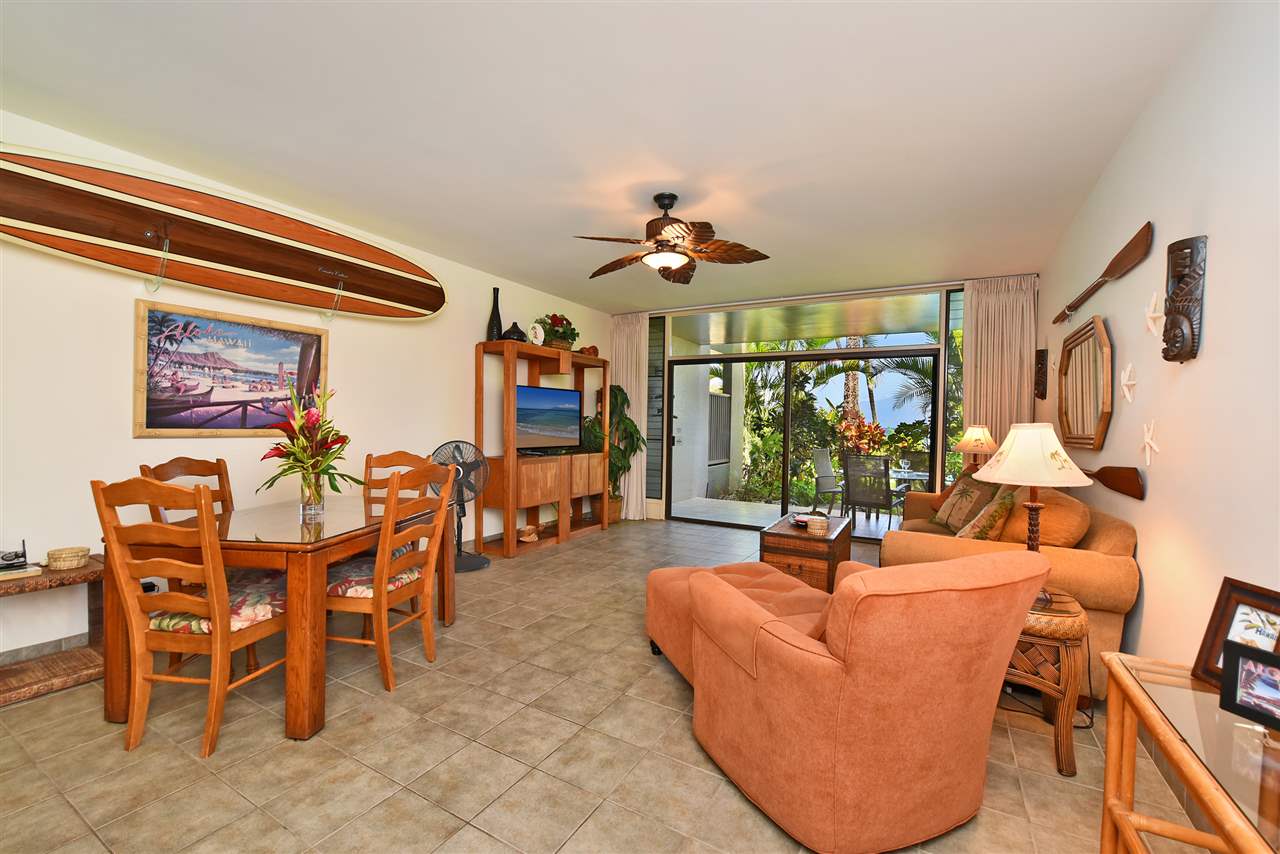 3875 Lower Honoapiilani Road, Unit B103 Lahaina, HI 96761 - Photo 6 of 30 a dining room with furniture and window