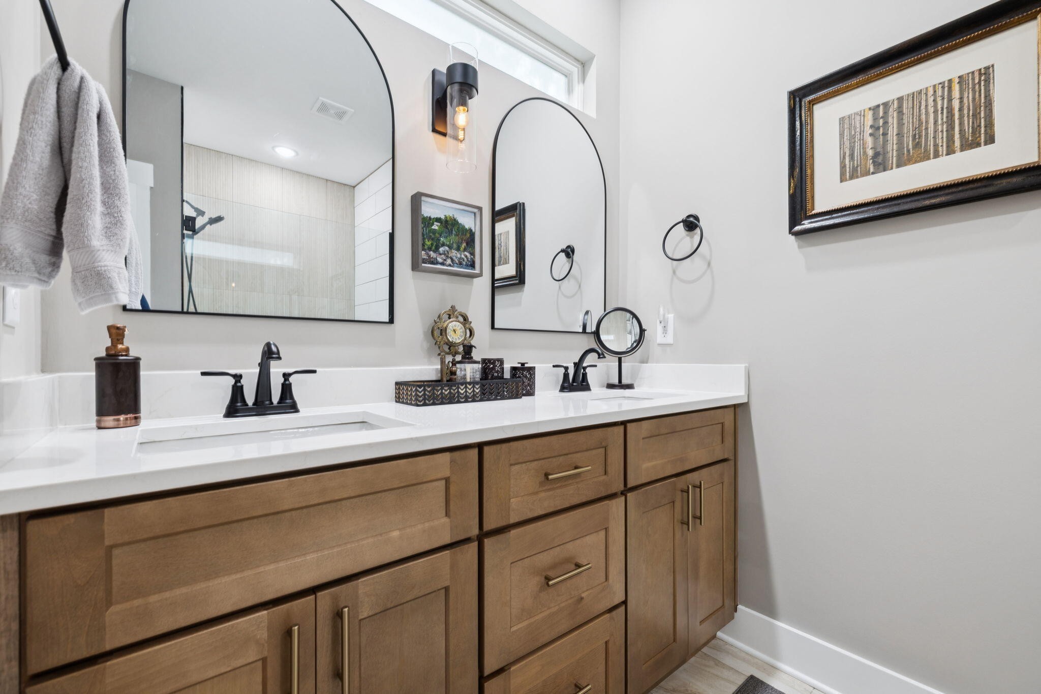 75 Battleview Drive Ringgold, GA 30736 - Photo 26 of 58 a bathroom with a double vanity sink and a mirror