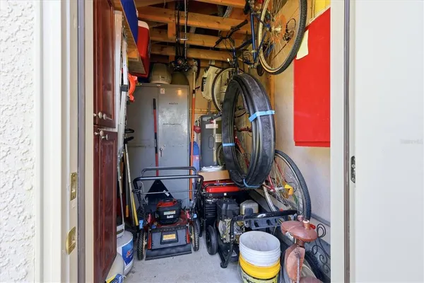a room with musical instruments
