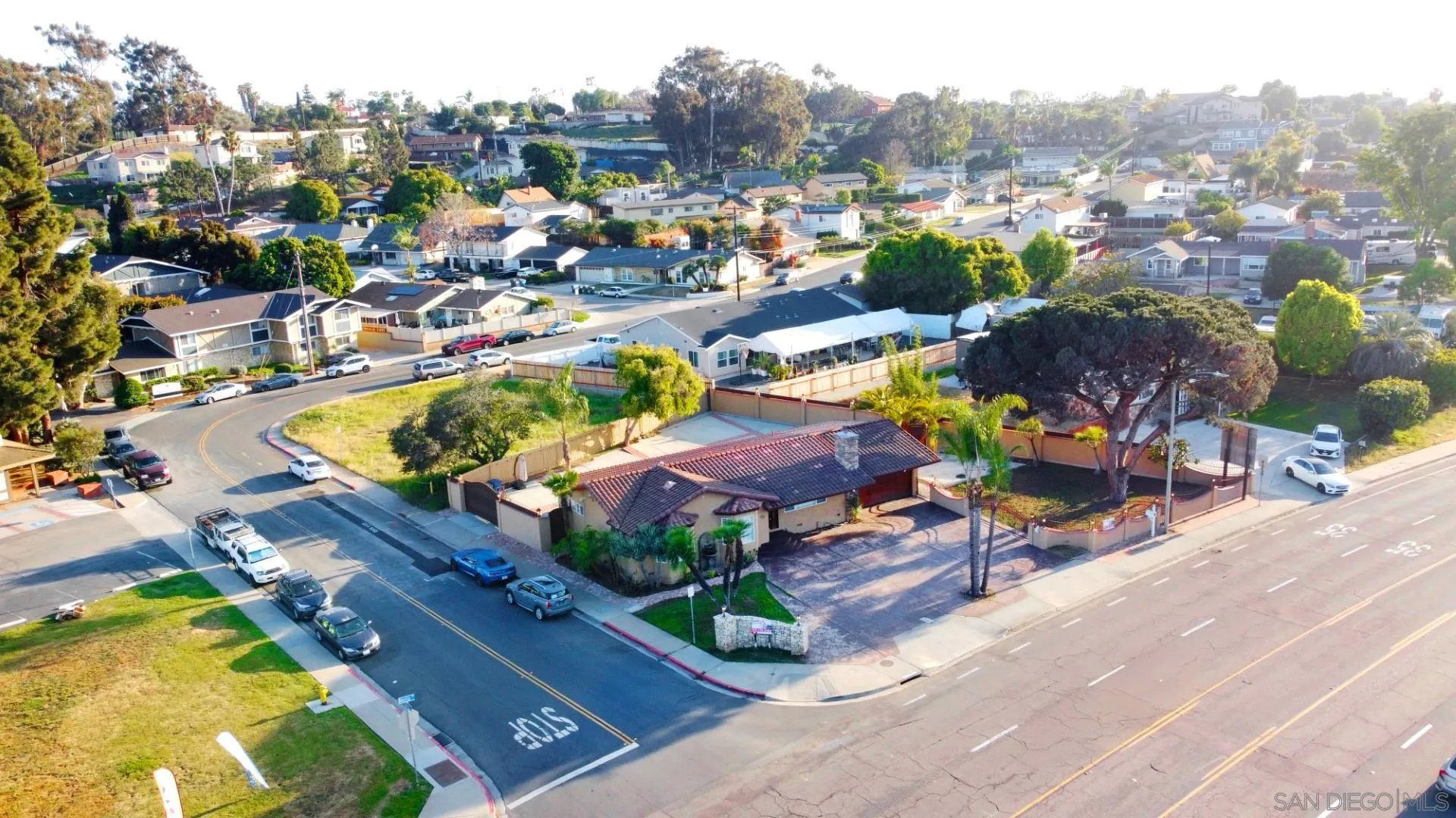 68 Bonita Road Chula Vista, CA 91910 - Photo 13 of 57 an aerial view of a swimming pool yard and mountain view in back