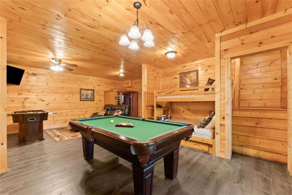 53 Elm Ridge Drive Cleveland, GA 30528 - Photo 30 of 60 a room with pool table and wooden floor
