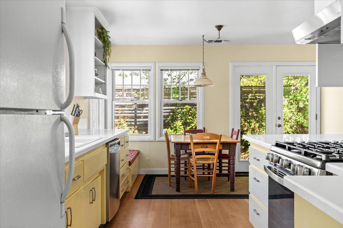 10041 Greenwood Road Grass Valley, CA 95945 - Photo 17 of 65 a kitchen with stainless steel appliances a stove a sink and a refrigerator