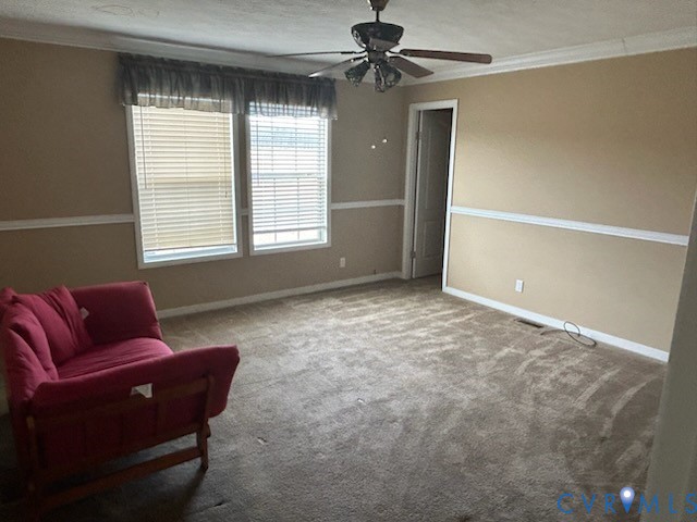 15910 Nobles Road Disputanta, VA 23842 - Photo 17 of 38 featuring crown molding, carpet floors, and ceilin