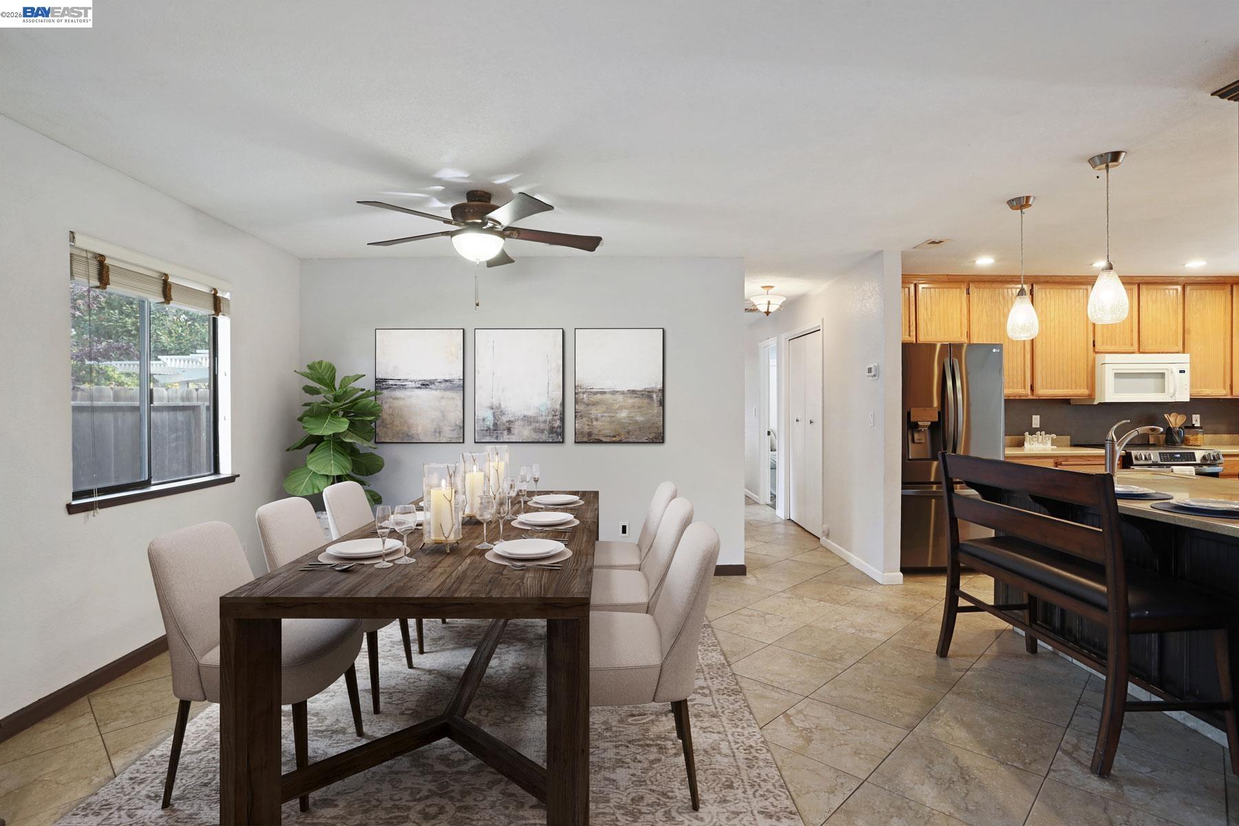 1312 Wylmawood Lane Modesto, CA 95355 - Photo 16 of 37 Virtually Staged Dining Room