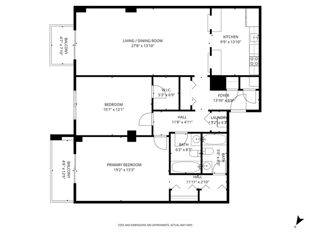 a view of an ocean with a building in the background