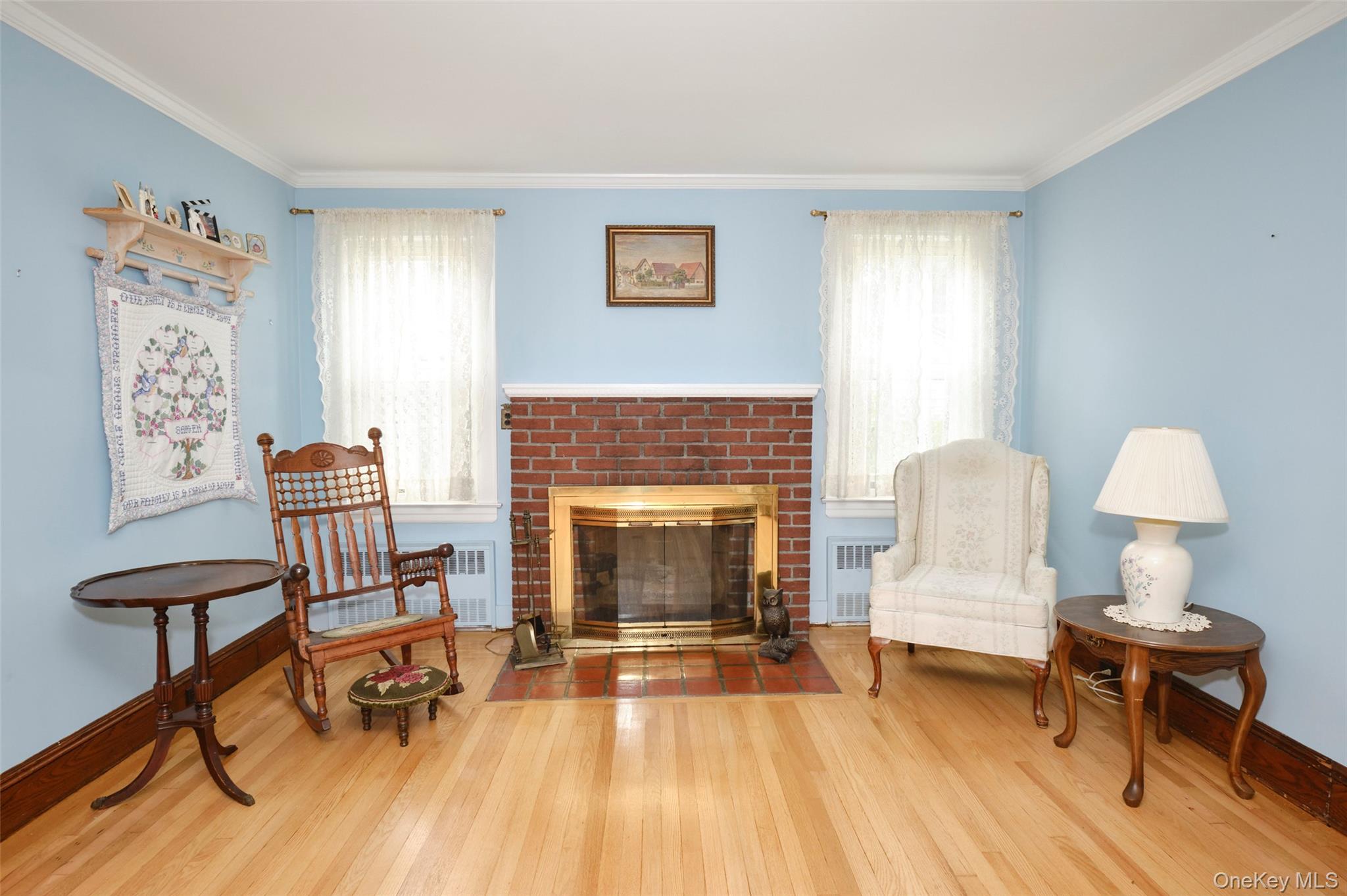 17 Concord Street Floral Park, NY 11001 - Photo 9 of 38 Living Room w/Fireplace