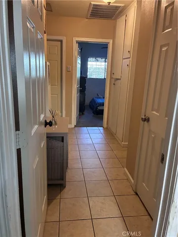 a bathroom with a mirror