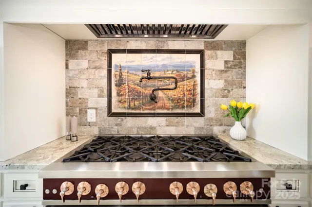 a view of a fireplace in a room