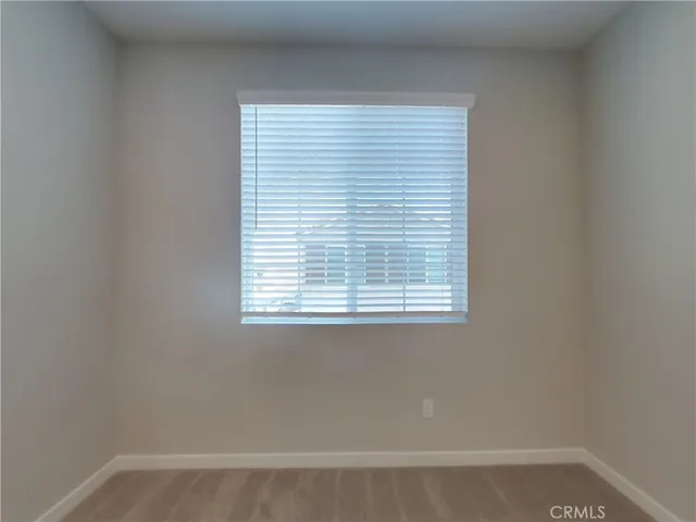 an empty room with closet